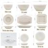 Bộ Bát Đĩa Bắc Âu Ghi Gốm Xuân Xưa - Chén Đĩa Sứ, Bát Trắng, Giá Chỉ 50.000₫ 2