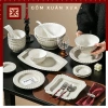 Bộ Bát Đĩa Bắc Âu Ghi Gốm Xuân Xưa - Chén Đĩa Sứ, Bát Trắng, Giá Chỉ 50.000₫ 6