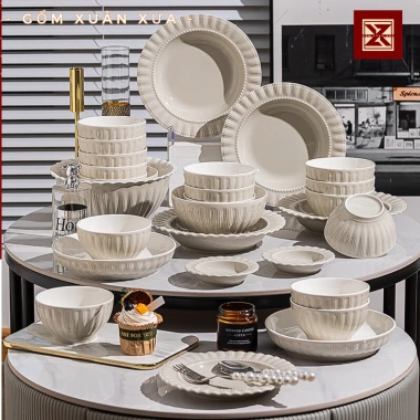 Bộ Bát Đĩa Bắc Âu Xám Ghi Gốm Xuân Xưa - Chén, Bát Đĩa Sứ Cao Cấp, Giảm Giá 269k