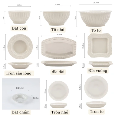 Bộ Bát Đĩa Bắc Âu Xám Ghi Gốm Xuân Xưa - Chén, Bát Đĩa Sứ Cao Cấp, Giảm Giá 269k