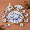 Bộ bát đĩa Bát Tràng hoa mặt trời – Mâm cúng gia tiên 54cm, giảm giá 1.955.000 VND