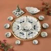 Bộ bát đĩa Bát Tràng hoa mặt trời – Mâm cúng gia tiên 54cm, giảm giá 1.955.000 VND 3