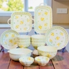 Bộ Bát Đĩa Cao Cấp Hoa Mai Vàng Men Bóng Mịn - Đẹp Sang Trọng, Giá Ưu Đãi 129k 4