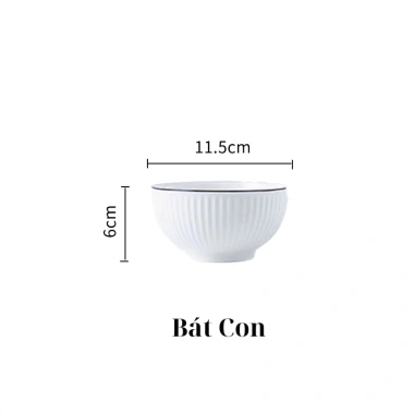 Bộ bát đĩa chén 21 chi tiết hoa văn trắng viền đen, 12 bát ăn cơm sang trọng, giá ưu đãi 69.000₫ 6 Bộ bát đĩa chén 21 chi tiết hoa văn trắng viền đen, 12 bát ăn cơm sang trọng, giá ưu đãi 69.000₫ 6