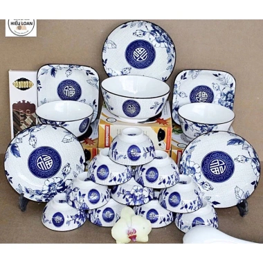 Bộ Bát Đĩa Chén Thuỷ Tiên Bt Men - Bóng Mịn Đẹp, Giá Ưu Đãi 129k