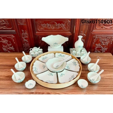 Bộ Bát Đĩa Cúng Gia Tiên Bát Tràng 45cm - Hoa Mặt Trời Thắp Hương Đường Kính, 1.99 triệu 4