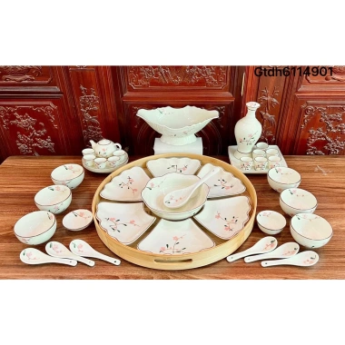 Bộ Bát Đĩa Cúng Gia Tiên Bát Tràng 45cm - Hoa Mặt Trời Thắp Hương Đường Kính, 1.99 triệu 5