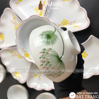 Bộ Bát Đĩa Cúng Gia Tiên Bồ Công Anh - Hoa Mặt Trời Thắp Hương - Gốm Sứ Bát Tràng Giá ưu đãi 249.000 VNĐ 3