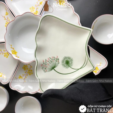 Bộ Bát Đĩa Cúng Gia Tiên Bồ Công Anh - Hoa Mặt Trời Thắp Hương - Gốm Sứ Bát Tràng Giá ưu đãi 249.000 VNĐ 4