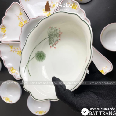 Bộ Bát Đĩa Cúng Gia Tiên Bồ Công Anh - Hoa Mặt Trời Thắp Hương - Gốm Sứ Bát Tràng Giá ưu đãi 249.000 VNĐ 6