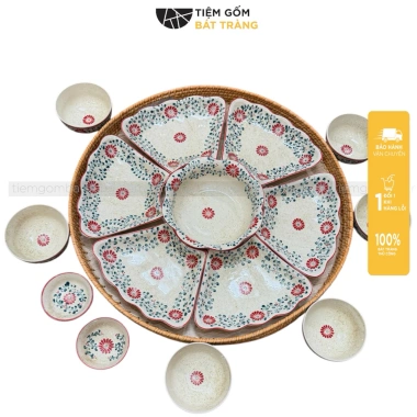 Bộ Bát Đĩa Cúng Gia Tiên Cúc Cát - Sứ Bát Tràng Tường Hoạ Tiết Vẽ Tay, Giá 1.000.000đ - Mâm Cơm Ngày Lễ 6 Bộ Bát Đĩa Cúng Gia Tiên Cúc Cát - Sứ Bát Tràng Tường Hoạ Tiết Vẽ Tay, Giá 1.000.000đ - Mâm Cơm Ngày Lễ 6