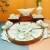 Bộ Bát Đĩa Cúng Gia Tiên Đầy Đủ - Hoa Mặt Trời Gốm Sứ Bát Tràng Cao Cấp 45cm 6