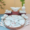 Bộ Bát Đĩa Cúng Gia Tiên Đầy Đủ - Hoa Mặt Trời Gốm Sứ Bát Tràng Cao Cấp 45cm 9