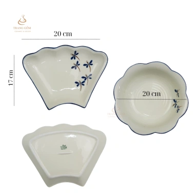 Bộ bát đĩa cúng gia tiên hoa mặt trời Bát Tràng, men kem cao, chịu nhiệt, chỉ 1.000.000₫ 2