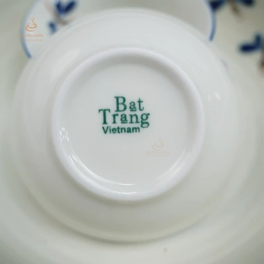 Bộ bát đĩa cúng gia tiên hoa mặt trời Bát Tràng, men kem cao, chịu nhiệt, chỉ 1.000.000₫ 3