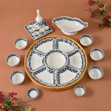 Bộ bát đĩa cúng Gia Tiên - Hoa Mặt Trời gốm 45-55cm, mẫu đa dạng, giảm giá 440k 4