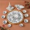 Bộ bát đĩa cúng Gia Tiên - Hoa Mặt Trời gốm 45-55cm, mẫu đa dạng, giảm giá 440k 6