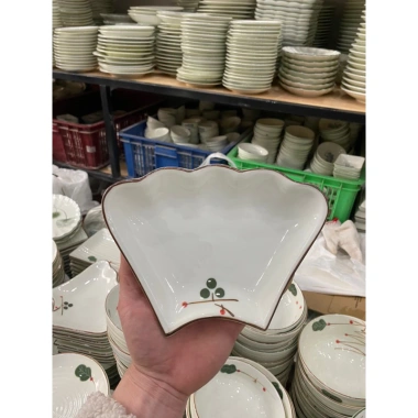 Bộ Bát Đĩa Cúng Gia Tiên Hoa Mặt Trời - Gốm Bát Tràng 45-55cm, Họa Tiết Hoa Lá - 305.000 VND