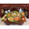 Bộ bát đĩa cúng Gia Tiên hoa mặt trời vẽ tay - Gốm sứ Bát Tràng, giá giảm 410.000₫, Hỏa Tốc HN 8
