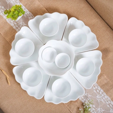 Bộ bát đĩa cúng Gia Tiên hoa mặt trời vẽ tay - Gốm sứ Bát Tràng, giá giảm 410.000₫, Hỏa Tốc HN 10