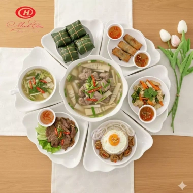 Bộ bát đĩa cúng gia tiên Minh Châu hoa mặt trời - hoa sen cá chép đỏ 483.600 VND