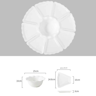 Bộ Bát Đĩa Cúng Hoa Mặt Trời Nhựa Cao Cấp - Giá 48.000, bền đẹp, sang trọng 2