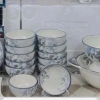 Bộ bát đĩa Diêp Hồng 30 món 10 bát 2 tô 4 đĩa tròn 1 đĩa soài 2 chấm 10 thìa 1 muỗng canh - Giá 139.000 VND 5