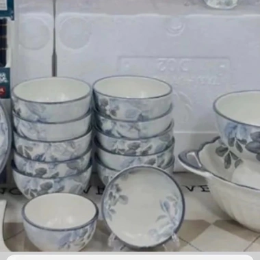 Bộ bát đĩa diệp Hồng gốm sứ cao cấp - Nhiều mẫu, giá ưu đãi 145.000₫
