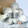 Bộ Bát Đĩa Gốm Sứ 19 Món Họa Tiết Diệp Hồng Sang Trọng Như Lá Thật 2