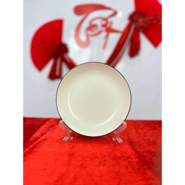 Bộ bát đĩa gốm sứ cao cấp trắng viền đen - Sang trọng, bền bỉ, giá chỉ 150.000₫ 4