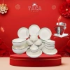 Bộ bát đĩa gốm sứ cao cấp trắng viền đen - Sang trọng, bền bỉ, giá chỉ 150.000₫ 7