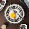 Bộ bát đĩa gốm sứ hổ báo hoa văn nổi, phong cách cổ điển cao cấp, giá ưu đãi 2