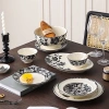 Bộ bát đĩa gốm sứ hổ báo hoa văn nổi, phong cách cổ điển cao cấp, giá ưu đãi 3
