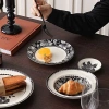 Bộ bát đĩa gốm sứ hổ báo hoa văn nổi, phong cách cổ điển cao cấp, giá ưu đãi 4
