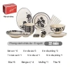 Bộ bát đĩa gốm sứ hổ báo hoa văn nổi, phong cách cổ điển cao cấp, giá ưu đãi 10