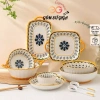 Bộ bát đĩa gốm sứ thổ cẩm độc đáo - Đa dạng mẫu mã, đẹp mắt, giảm giá 32.000₫ 4