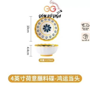 Bộ bát đĩa gốm sứ thổ cẩm độc đáo - Đa dạng mẫu mã, đẹp mắt, giảm giá 32.000₫ 9