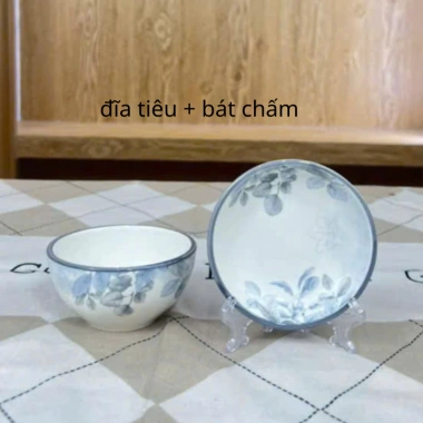 Bộ bát đĩa hoa bích diệp sang trọng, giá ưu đãi 384.230₫ - thiết kế tinh tế