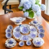 Bộ Bát Đĩa Hoa Cẩm Tú Cầu 45-55cm Thờ Cúng Gia Tiên Gốm Sứ Bát Tràng - Hoa Mặt Trời Cao Cấp, Giá 420.000 3