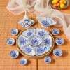 Bộ Bát Đĩa Hoa Cẩm Tú Cầu 45-55cm Thờ Cúng Gia Tiên Gốm Sứ Bát Tràng - Hoa Mặt Trời Cao Cấp, Giá 420.000 5