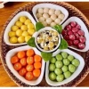 Bộ bát đĩa hoa mai 5 cánh và khay mây dày đẹp, chất lượng cao, giảm còn 110.000₫ 3