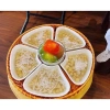 Bộ bát đĩa hoa mai 5 cánh và khay mây dày đẹp, chất lượng cao, giảm còn 110.000₫ 9