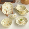 Bộ bát đĩa Hoa Mai Vàng men sáng mịn, chịu nhiệt, hàng loại 1 lẻ - giảm 30k 4