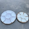 Bộ Bát Đĩa Hoa Mặt Trời 5 Cánh kèm Khay Mây Nhựa Đẹp 2 Size - Cúng Gia Tiên 5