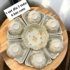 Bộ bát đĩa hoa mặt trời cao cấp 45cm - Hoa mai thắp hương, ship nhanh, giá ưu đãi 315k 2