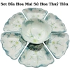 Bộ bát đĩa hoa mặt trời cao cấp 45cm - Hoa mai thắp hương, ship nhanh, giá ưu đãi 315k 8