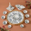 Bộ Bát Đĩa Hoa Mặt Trời Cúng Gia Tiên 45cm Sứ Bát Tràng Hoạ Tiết Giá 410.000 VND 3