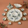 Bộ Bát Đĩa Hoa Mặt Trời Cúng Gia Tiên 45cm Sứ Bát Tràng Hoạ Tiết Giá 410.000 VND 9