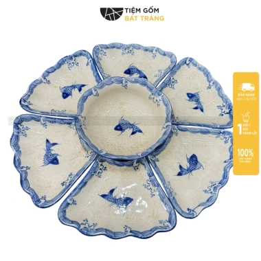 Bộ Bát Đĩa Hoa Mặt Trời Cúng Gia Tiên Men Tiêu Cá Cổ Sứ Tô Canh Bày Mâm Lễ Tết Giá 390.000đ 2