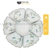 Bộ Bát Đĩa Hoa Mặt Trời Cúng Gia Tiên Trúc Chuồn Men Trắng Gốm Sứ Bát Tràng Cao Cấp Ưu Đãi Giá 250k